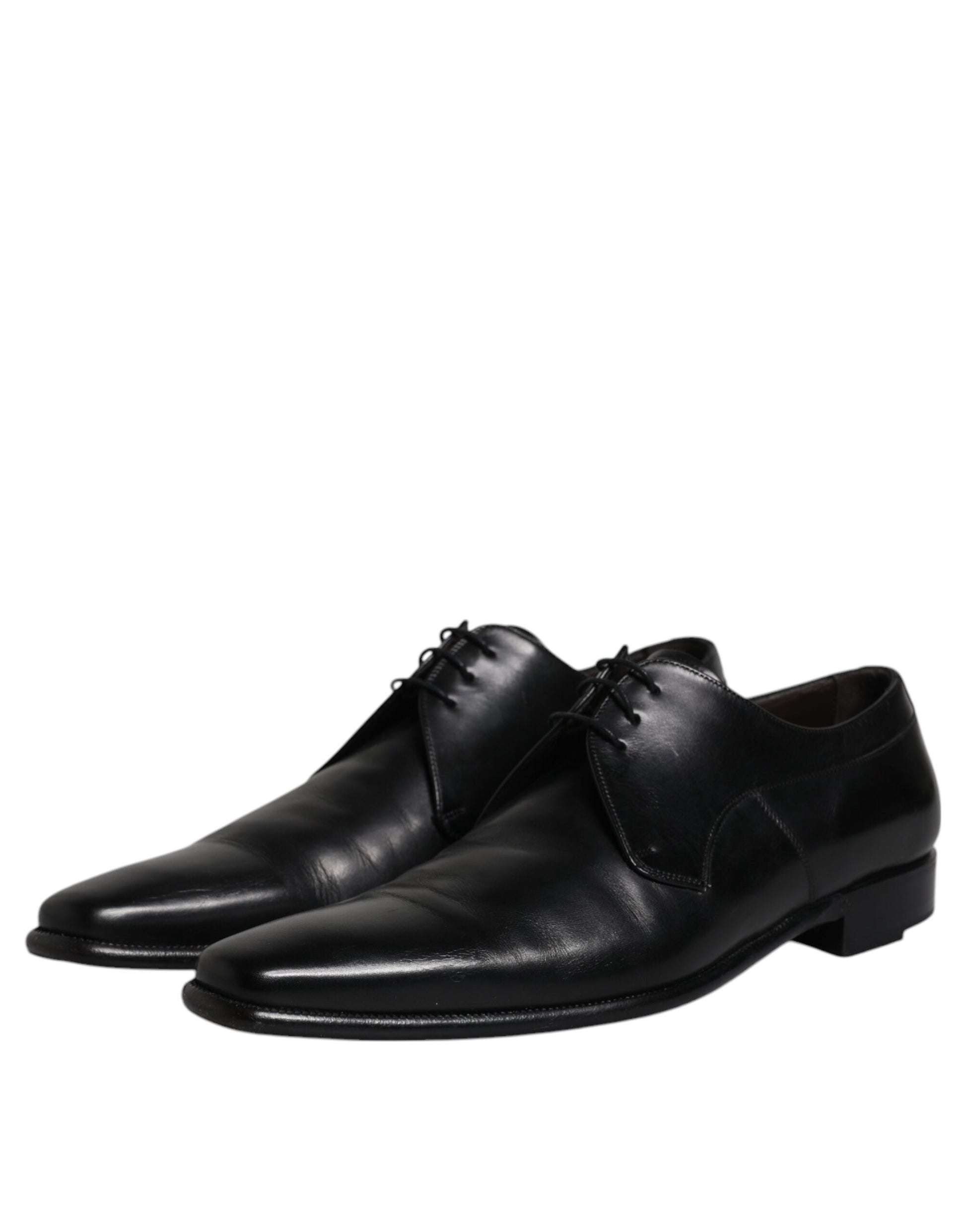 Schwarze Derby-Schuhe aus Leder für Herren