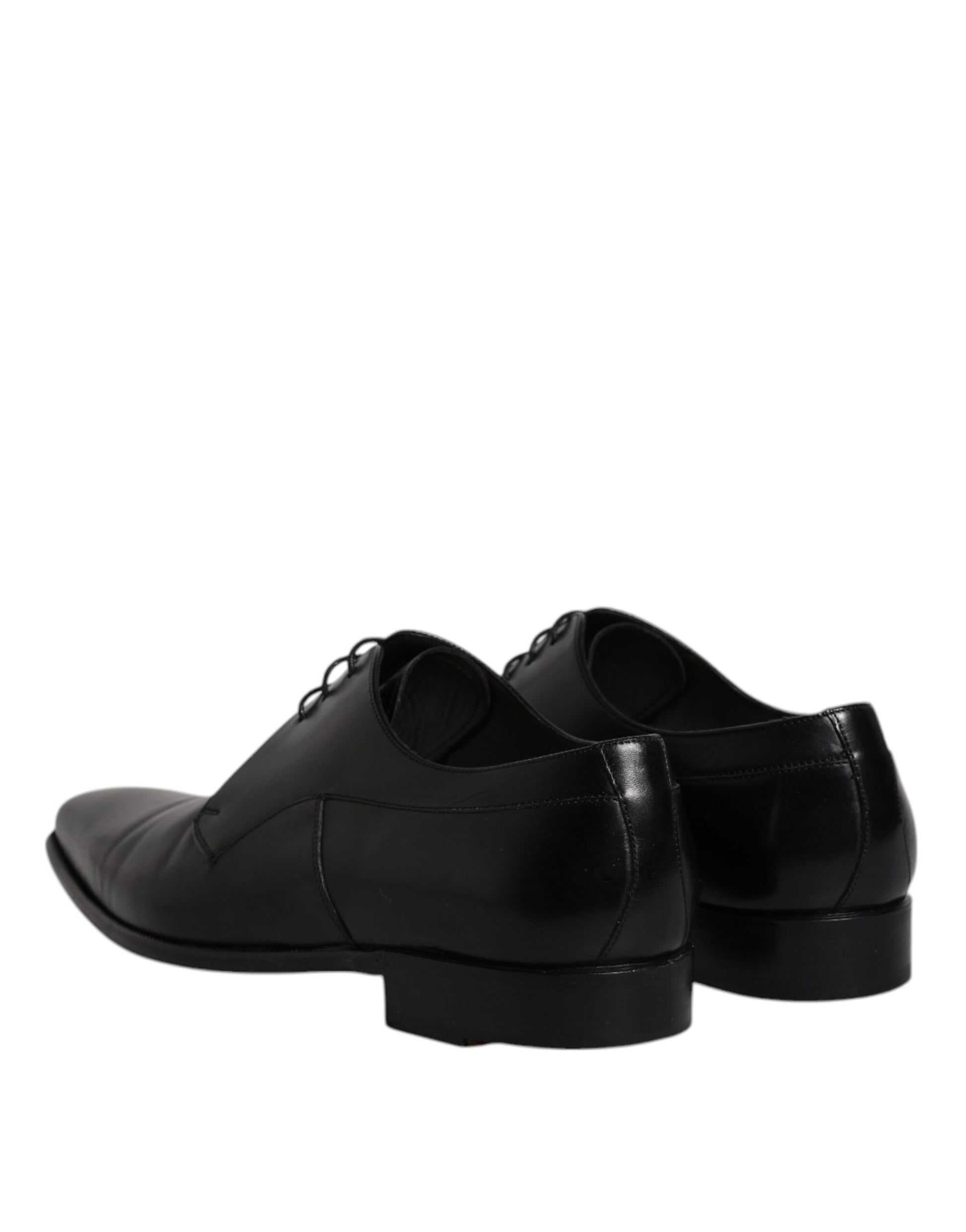 Schwarze Derby-Schuhe aus Leder für Herren