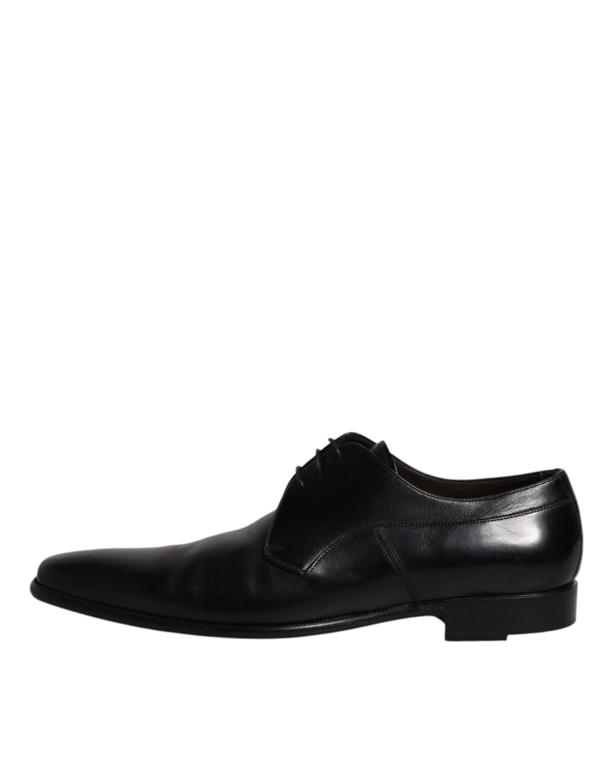 Schwarze Derby-Schuhe aus Leder für Herren