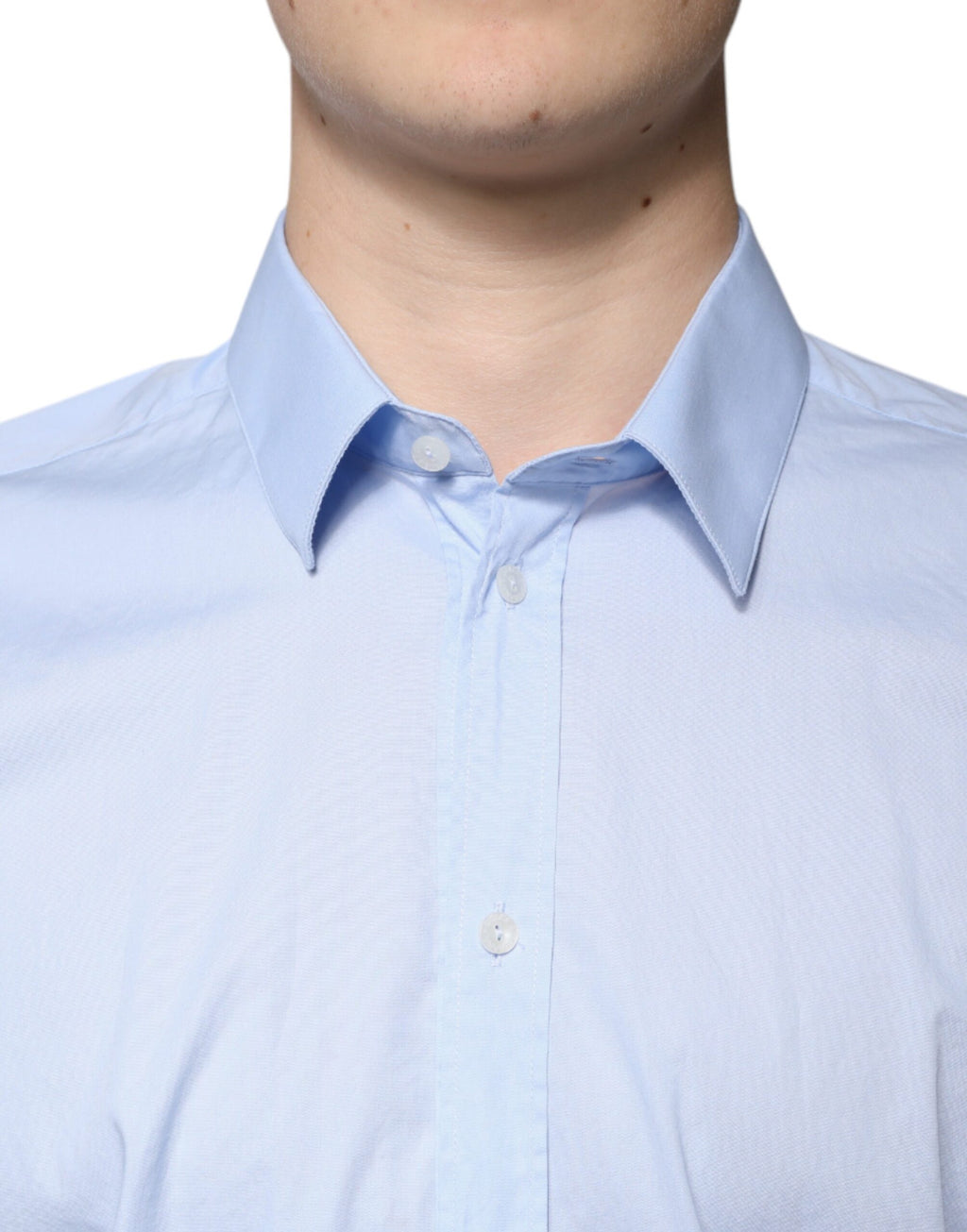 Hellblaues Slim Fit MARTINI-Hemd aus Baumwolle