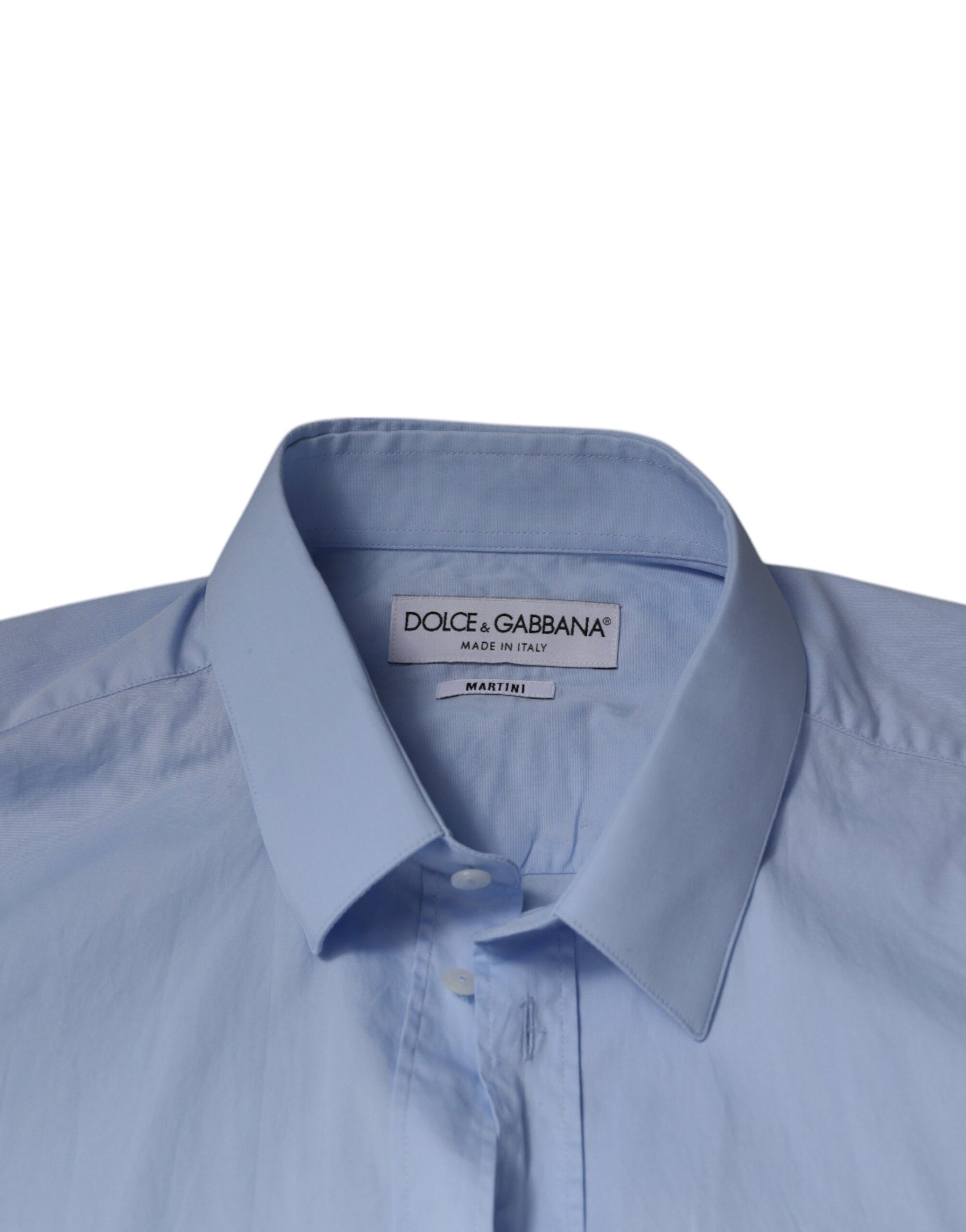Hellblaues Slim Fit MARTINI-Hemd aus Baumwolle