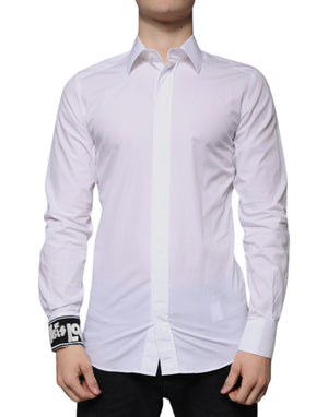 Weißes Slim Fit GOLD Herrenhemd aus Baumwolle