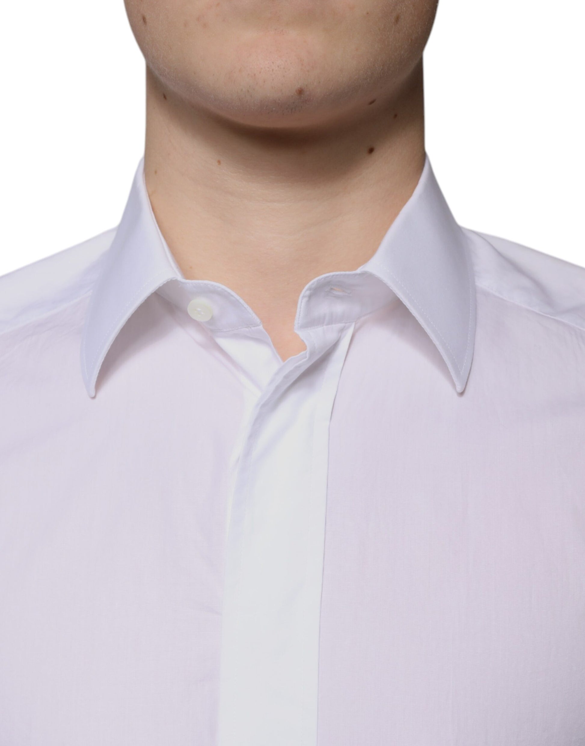 Weißes Slim Fit GOLD Herrenhemd aus Baumwolle
