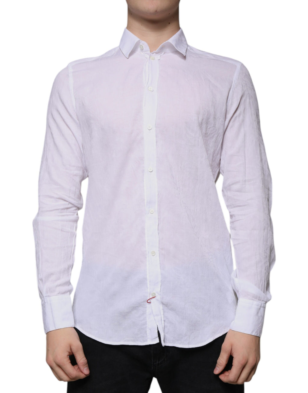 Weißes Slim Fit Herrenhemd aus Baumwolle