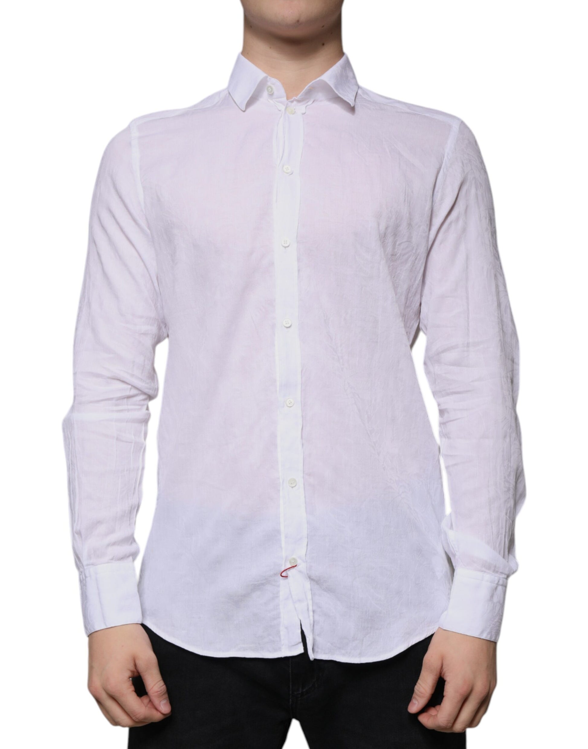 Weißes Slim Fit Herrenhemd aus Baumwolle