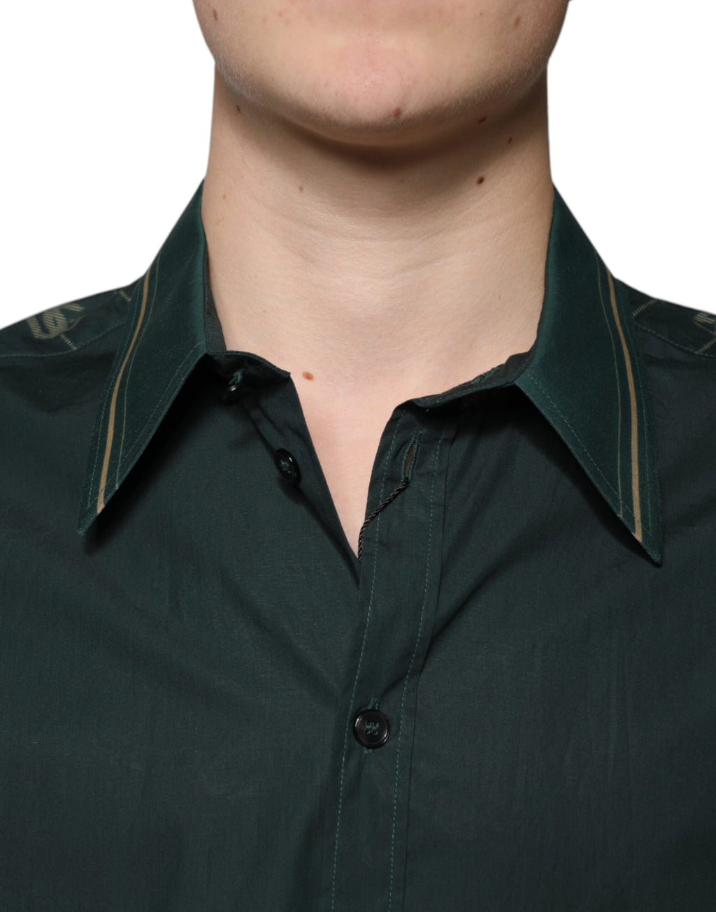 Grünes MARTINI-Freizeithemd mit langem Ärmel und Logo
