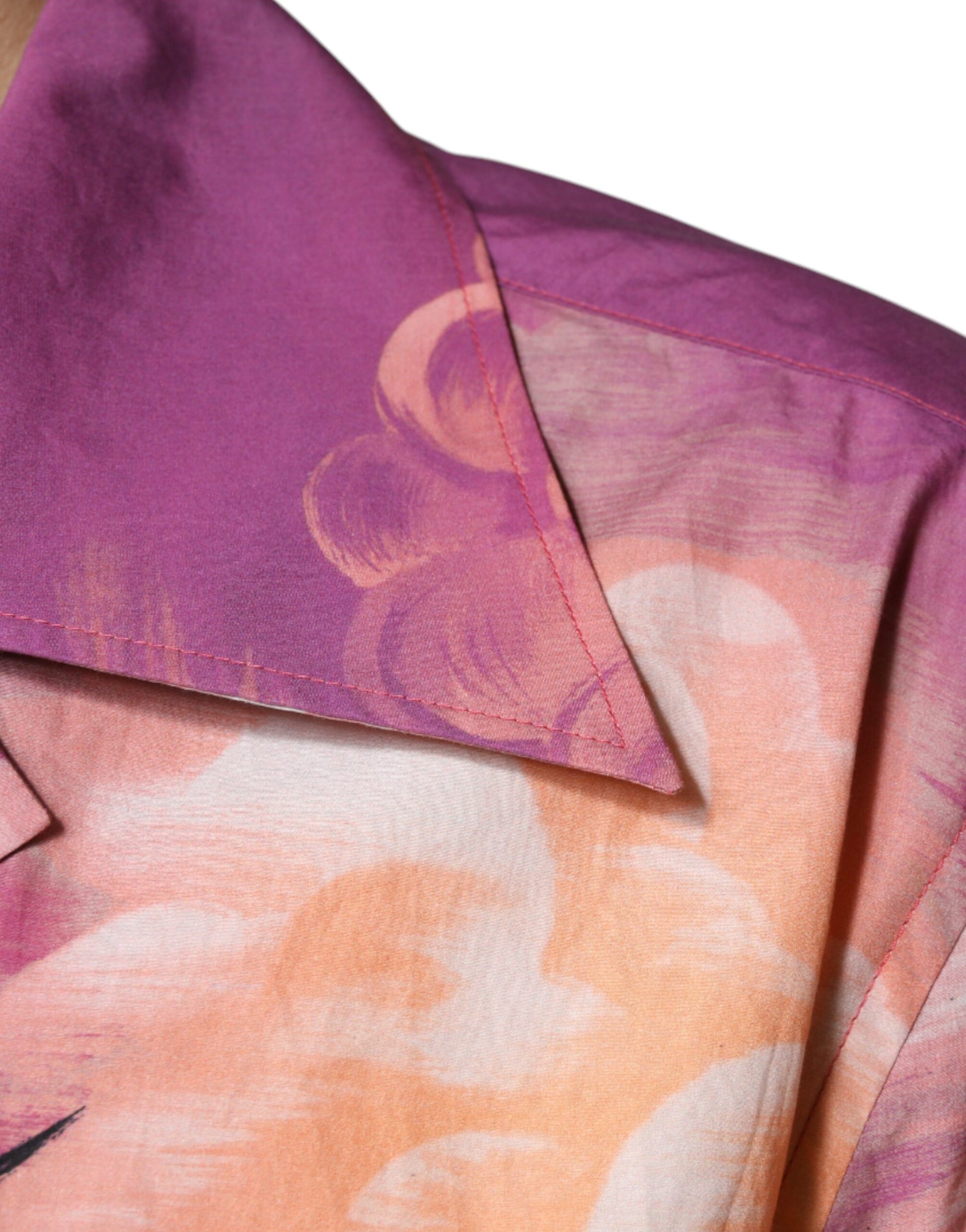 Mehrfarbiges tropisches Button-Down-Freizeithemd