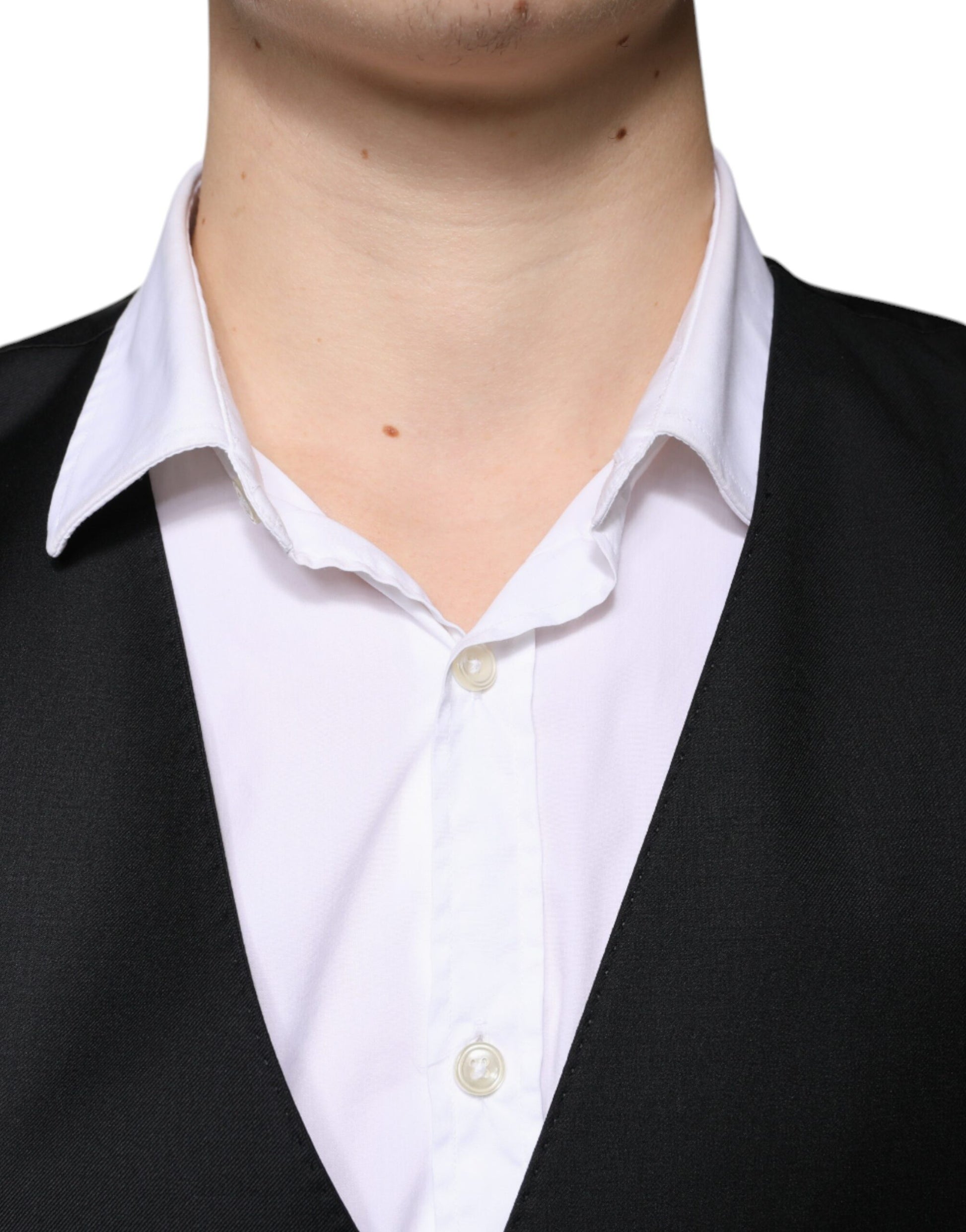 Schwarze Weste aus Wolle für formelle Anlässe für Herren