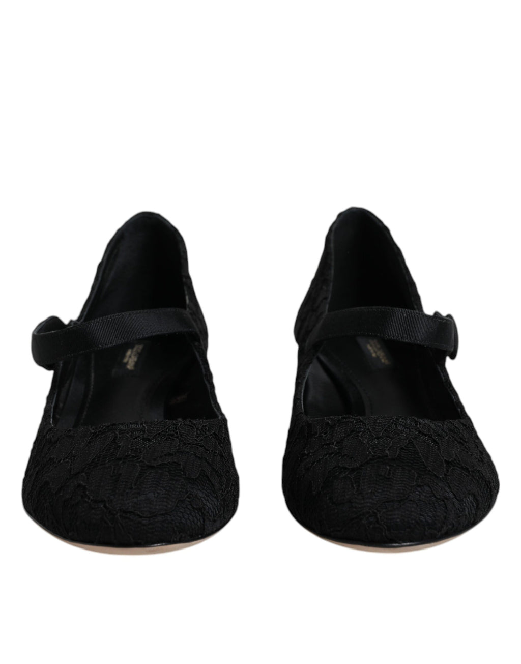 Schwarze Mary Jane Taormina Pumps mit Spitze