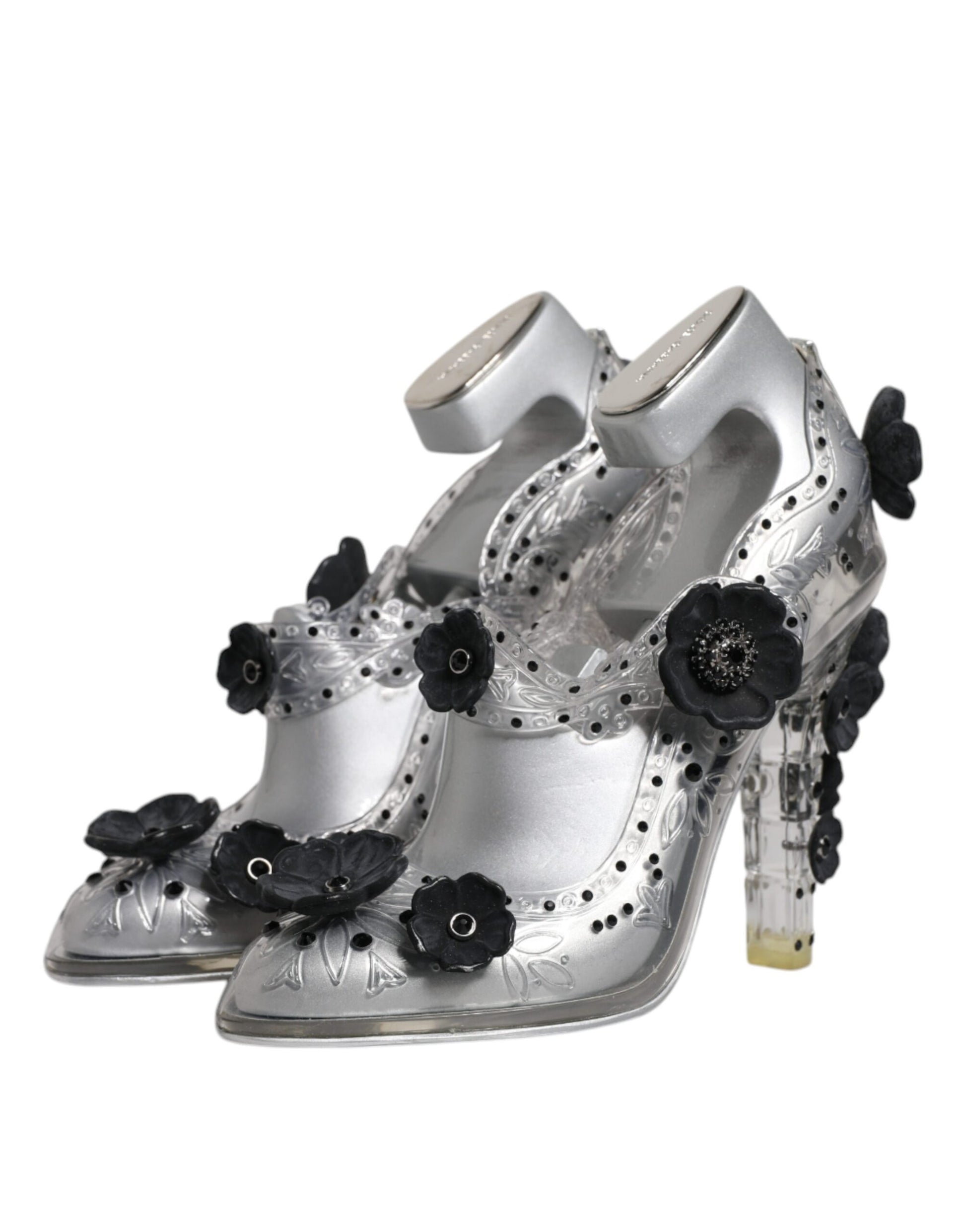 Klare Blumenkristall CINDERELLA Heels Schuhe
