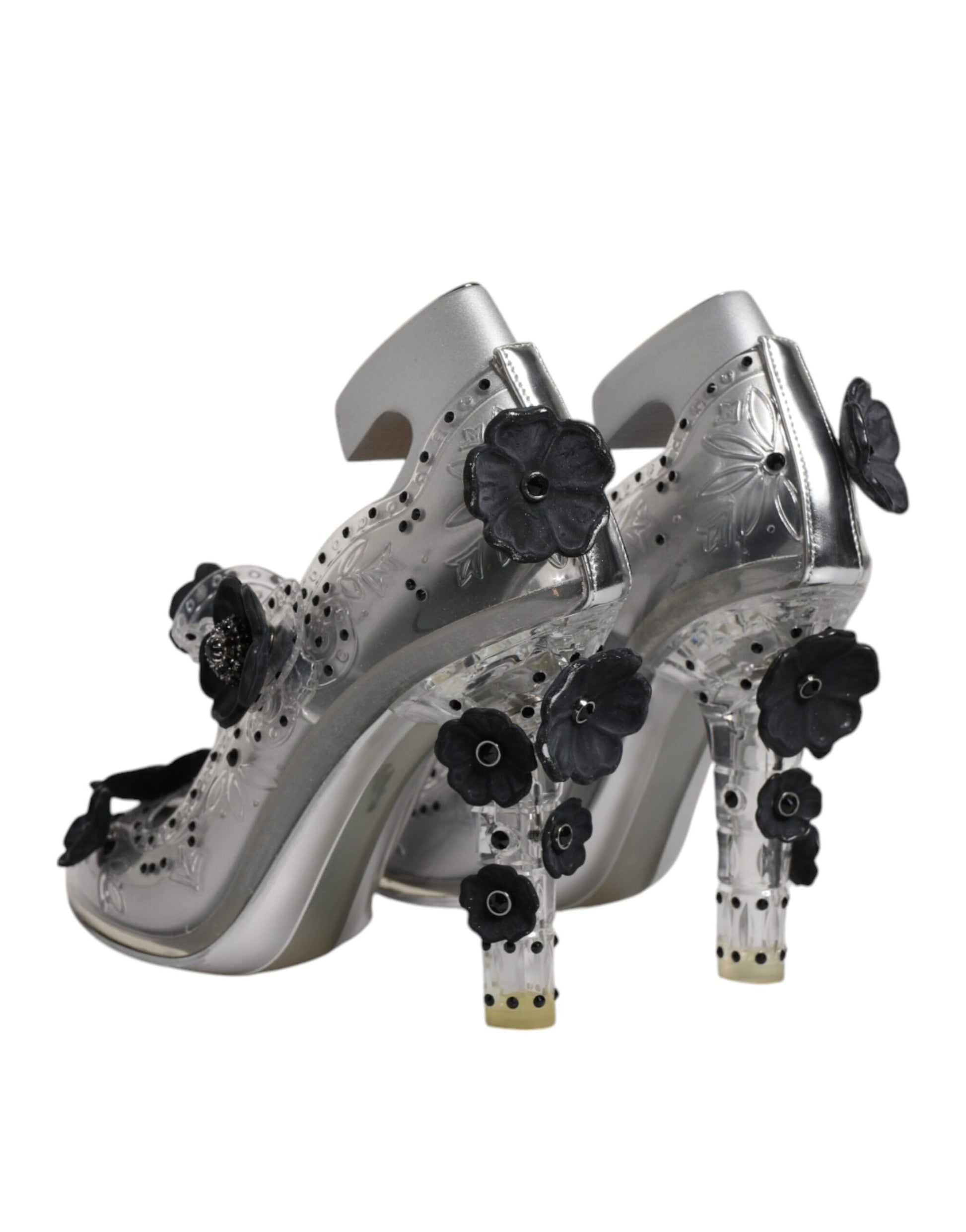 Klare Blumenkristall CINDERELLA Heels Schuhe