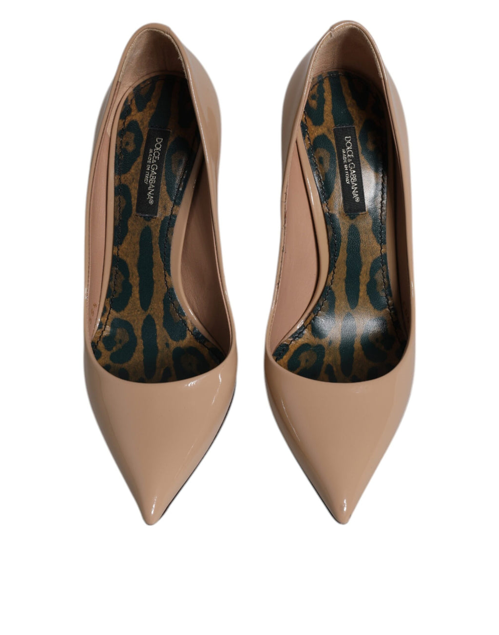 Beige Lackleder Stiletto Heel Pumps Schuhe