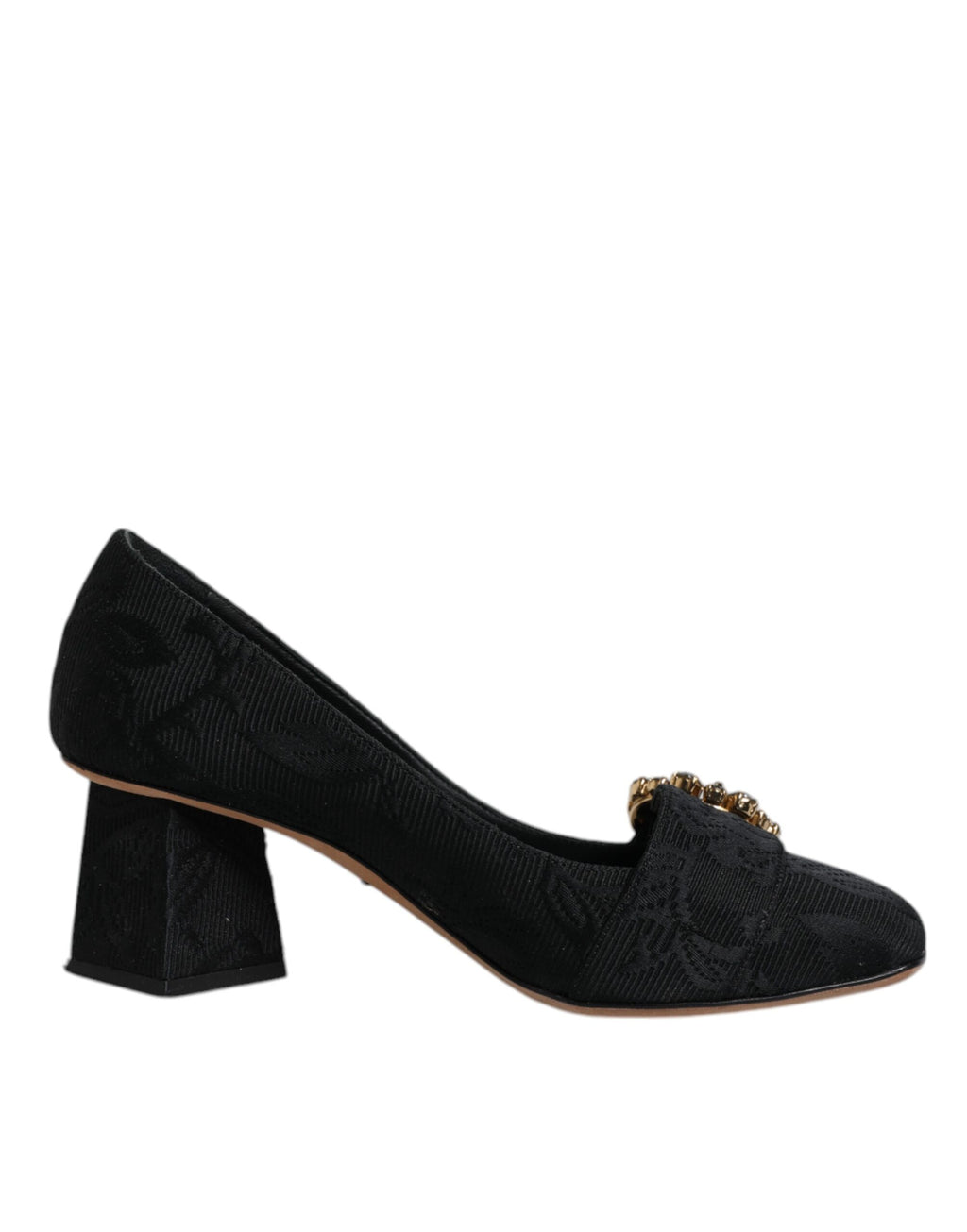 Schwarze Brokat Kristalle Heels Pumps Schuhe