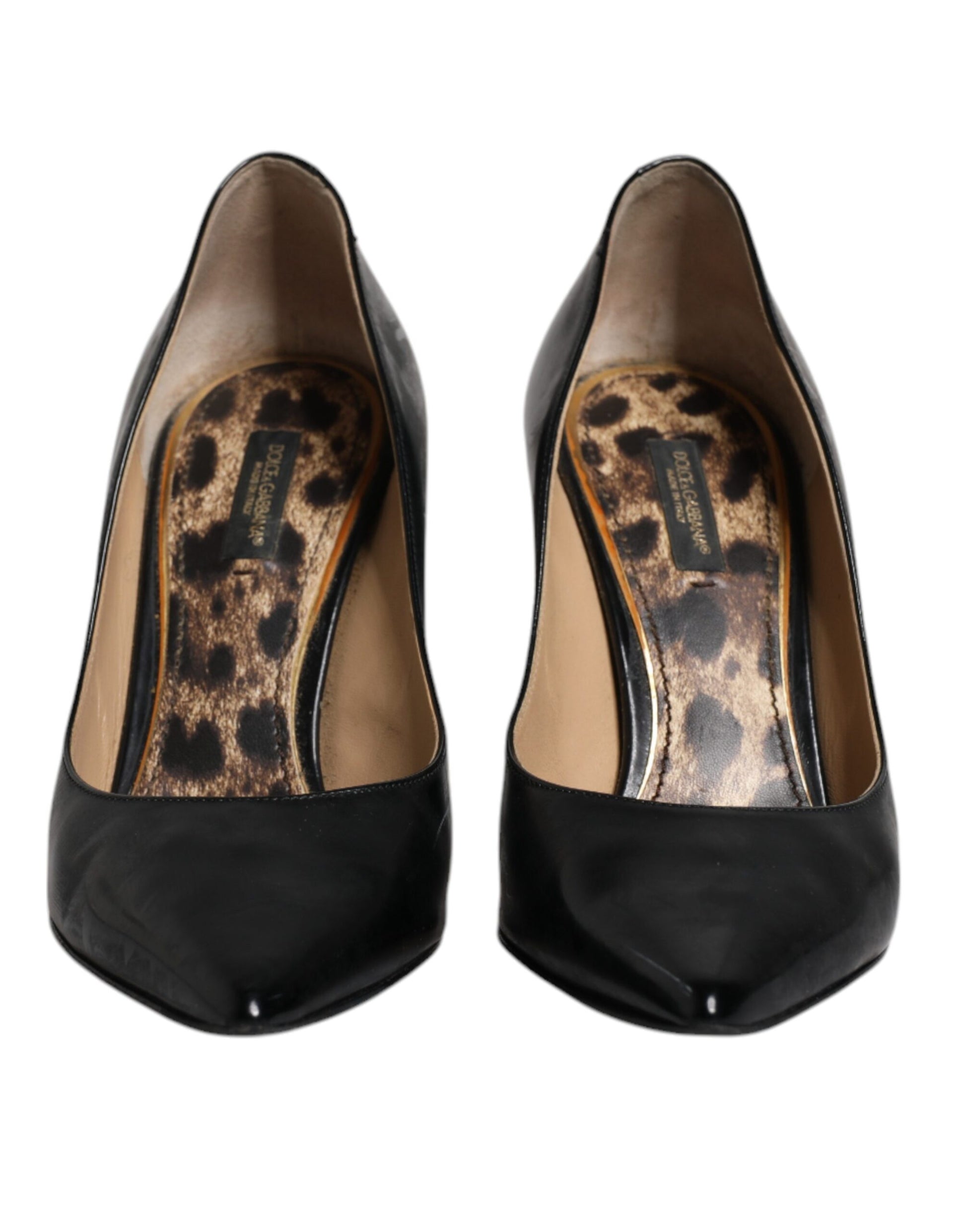 Schwarze Pumps aus Kalbsleder mit Stilettoabsatz
