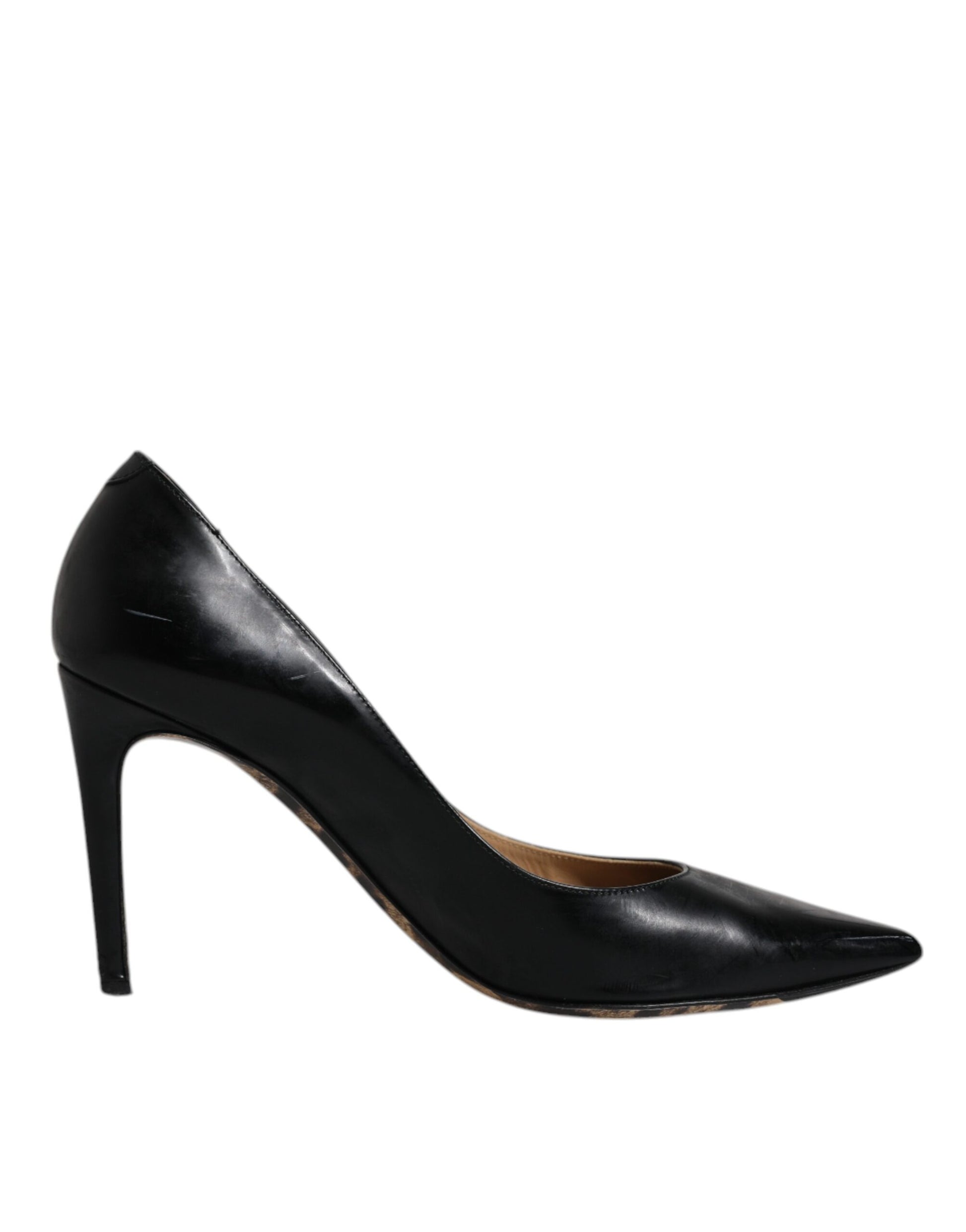 Schwarze Pumps aus Kalbsleder mit Stilettoabsatz