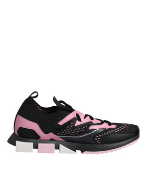 Schwarz Rosa SORRENTO Sport Stretch Sneakers Schuhe