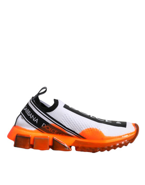 Weiß Orange Slip On Sorrento Sneakers Schuhe