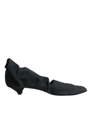 Grüne Stiefeletten im Sockenstil aus Baumwolle