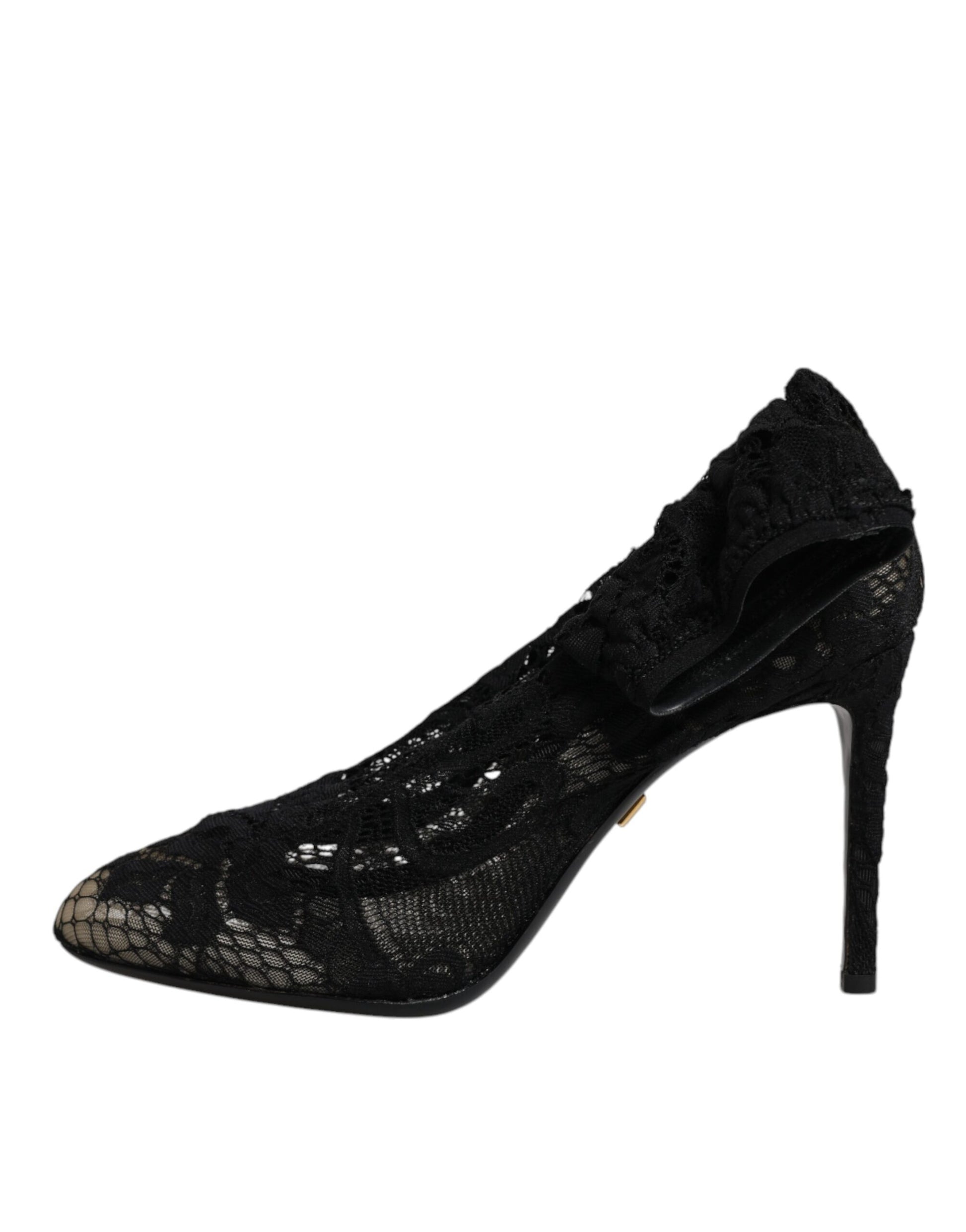 Schwarze Stiefeletten mit Stretch-Absatz und Spitze