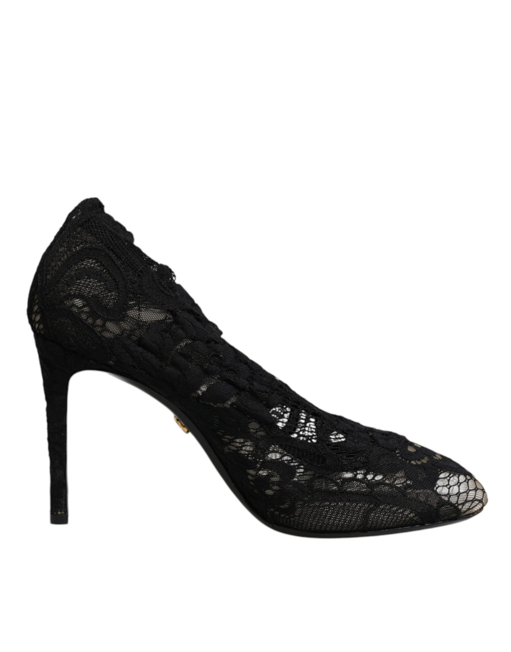 Schwarze Stiefeletten mit Stretch-Absatz und Spitze