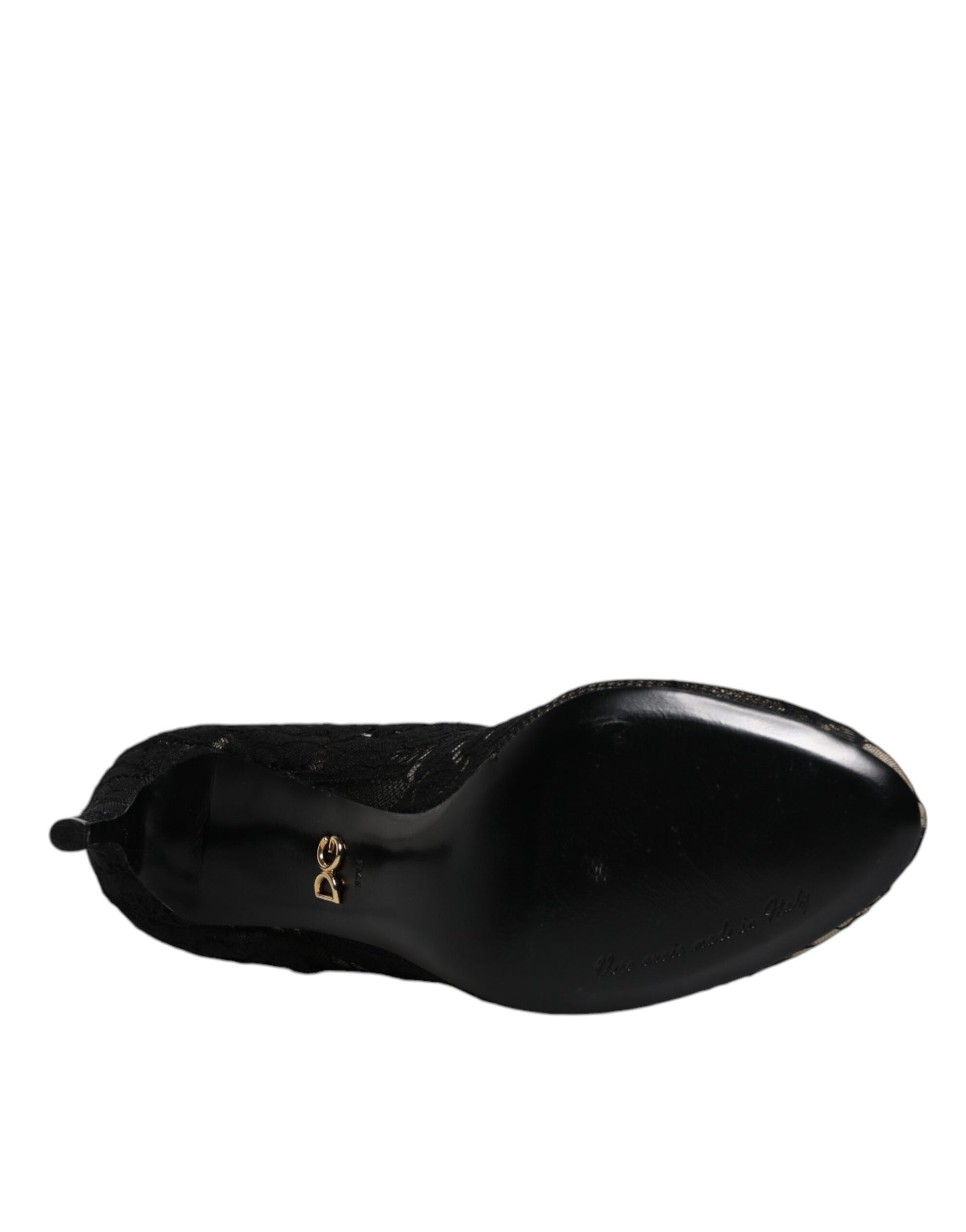 Schwarze Stiefeletten mit Stretch-Absatz und Spitze