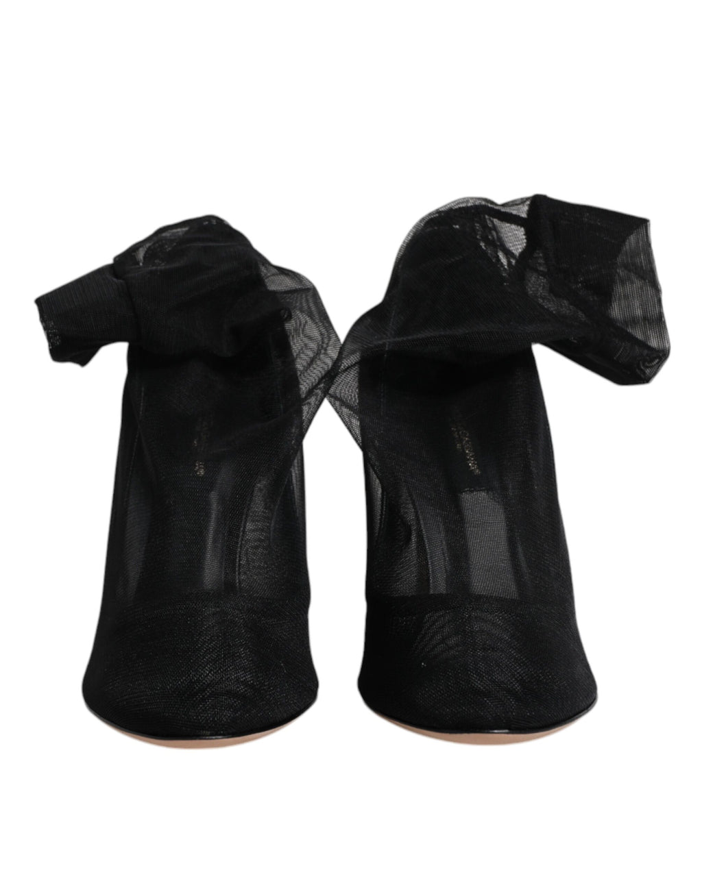 Schwarze Stiefel aus Nylon-Mesh im Sockenstil