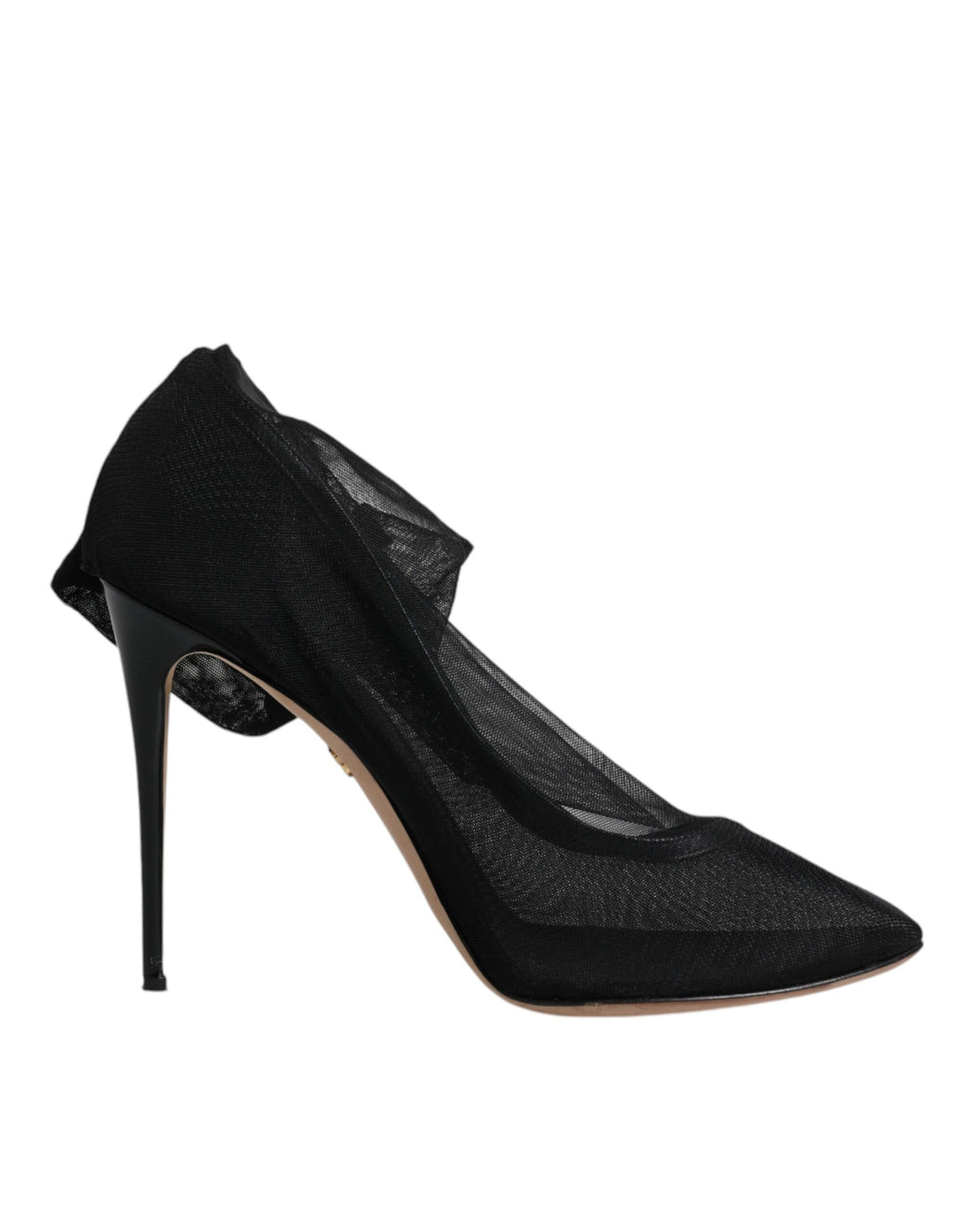 Schwarze Stiefel aus Nylon-Mesh im Sockenstil