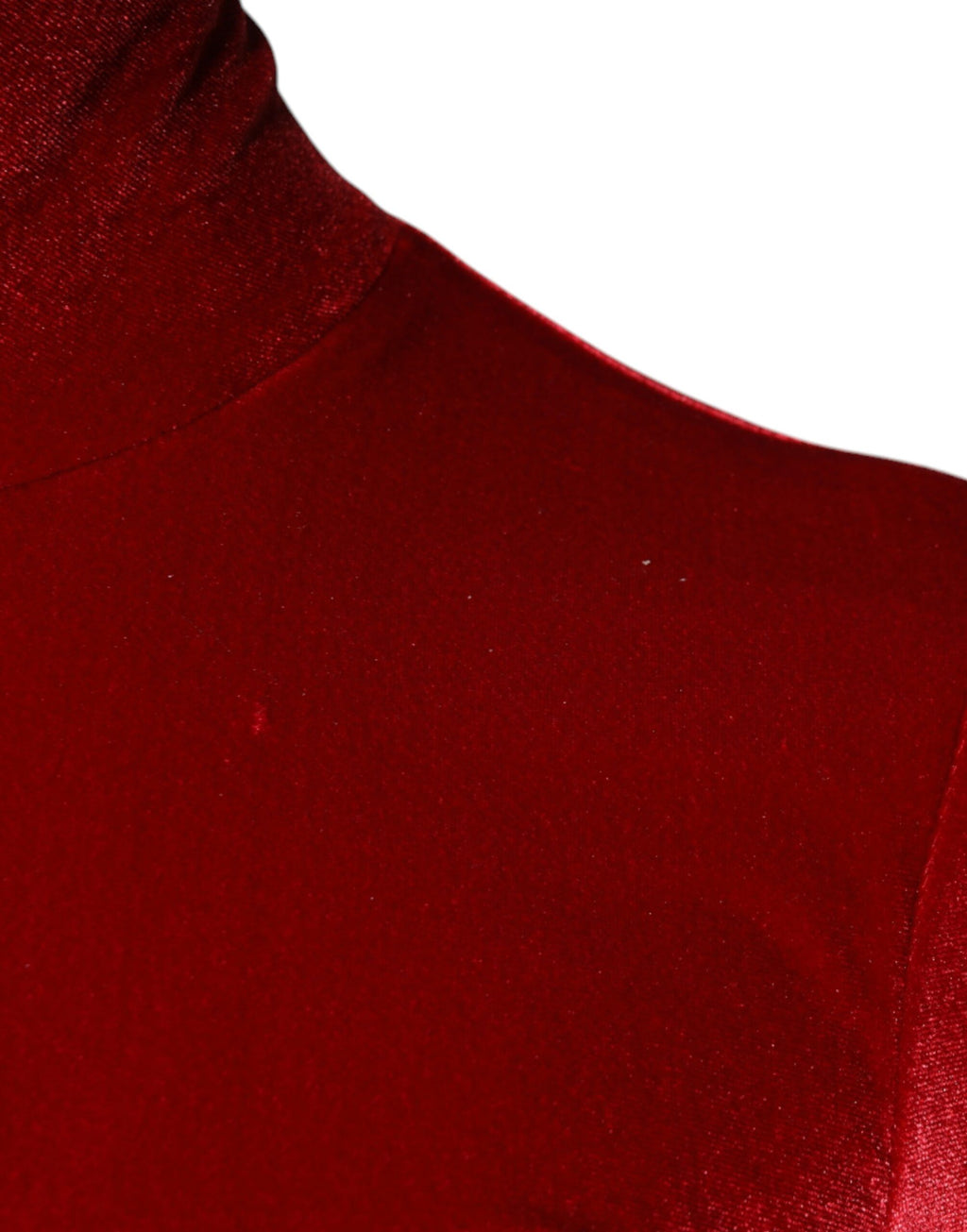 Rotes, langärmliges, figurbetontes Minikleid aus Samt