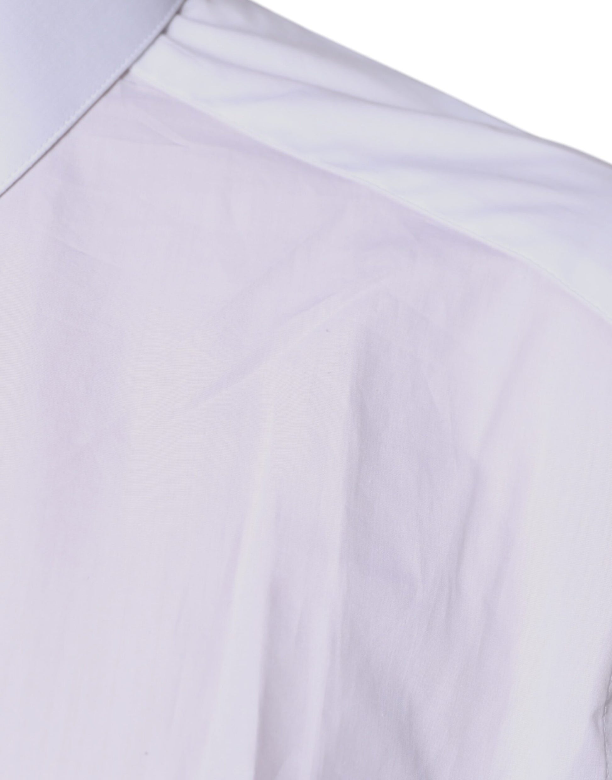 Weißes Langarm-Shirt-Oberteil aus Baumwolle mit Kragen