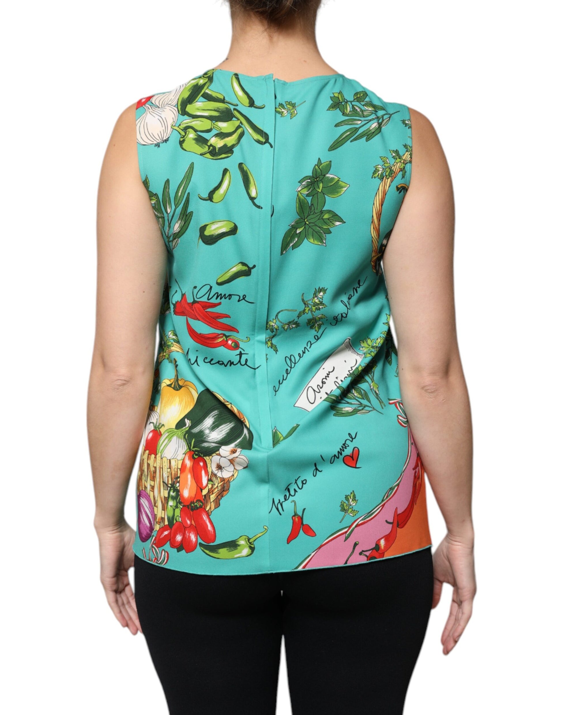 Ärmelloses Tanktop mit buntem Gemüse