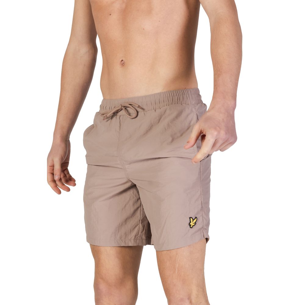 Graue Nylon-Badeshorts