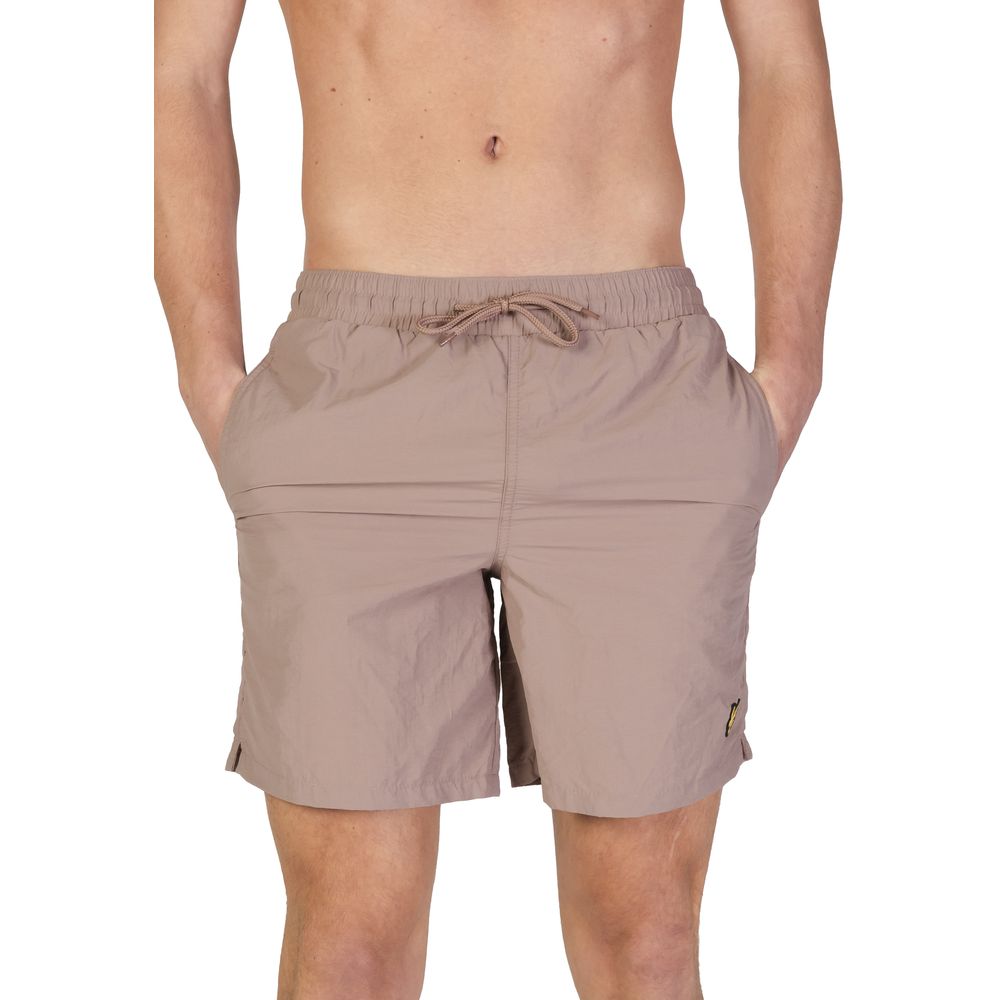 Graue Nylon-Badeshorts