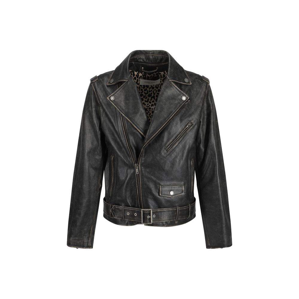 Goldene Bikerjacke