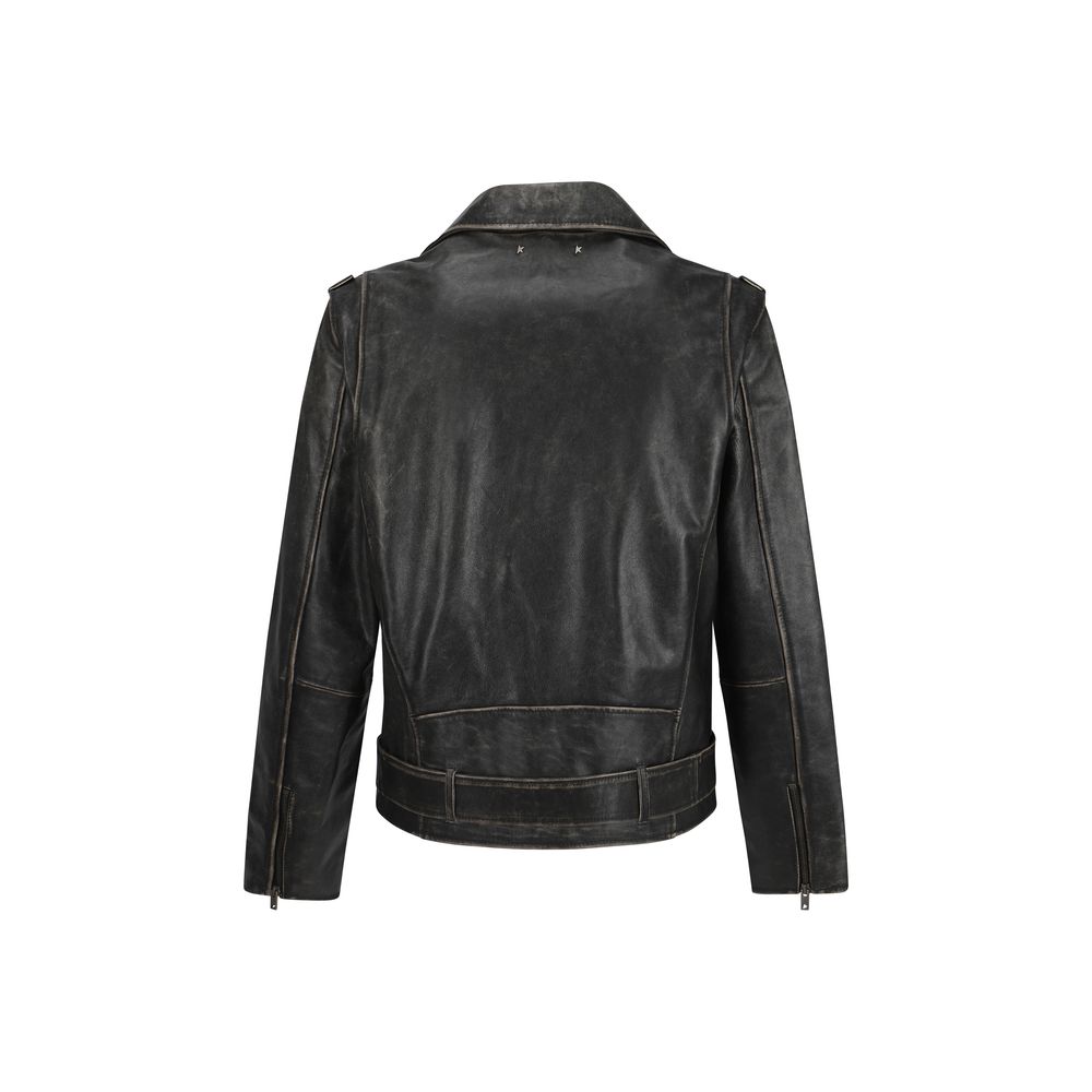 Goldene Bikerjacke