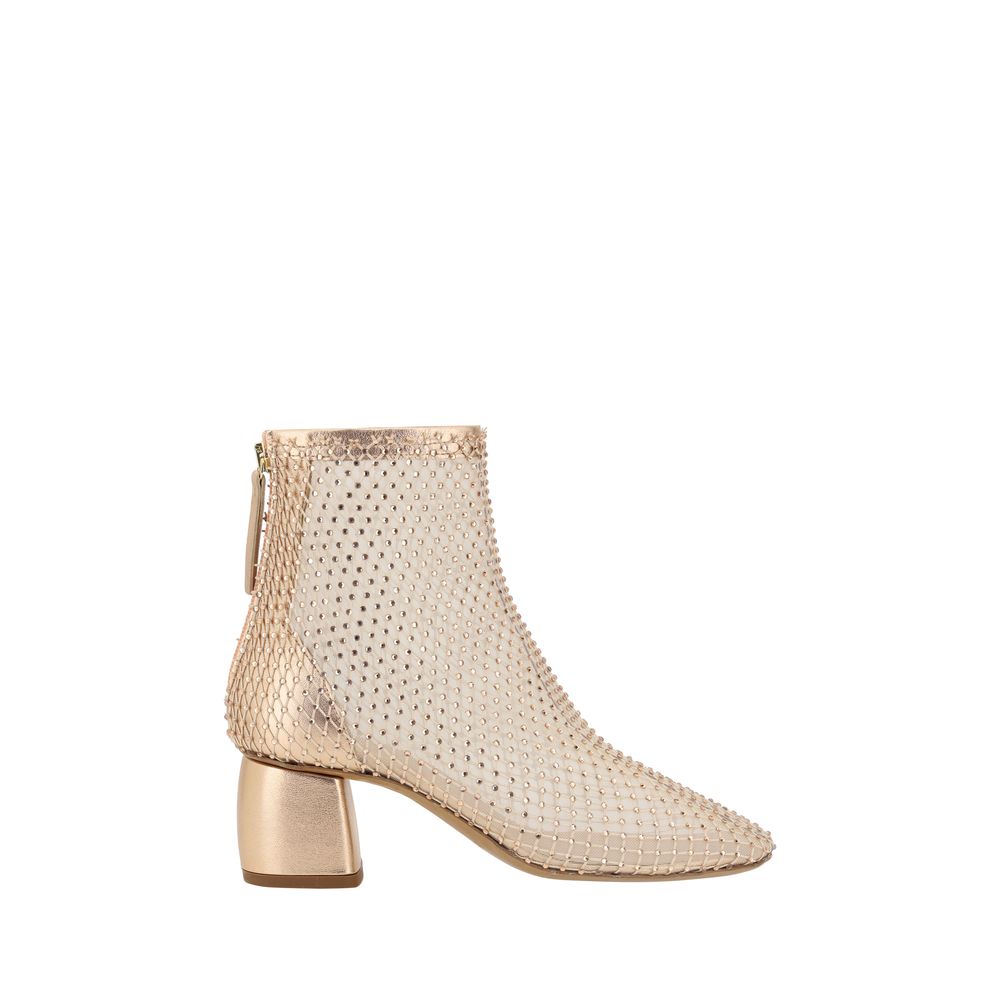 Stiefeletten aus Mesh mit Strass