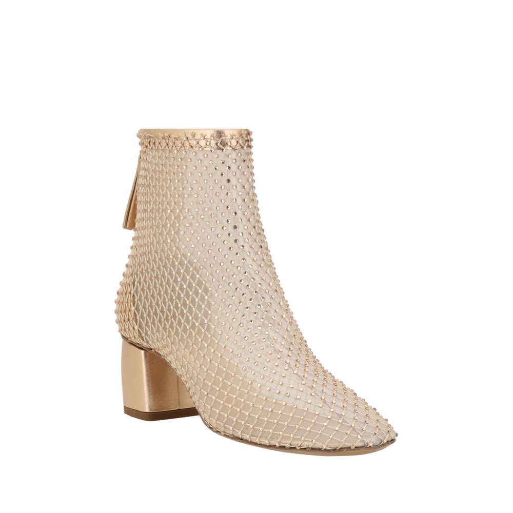 Stiefeletten aus Mesh mit Strass