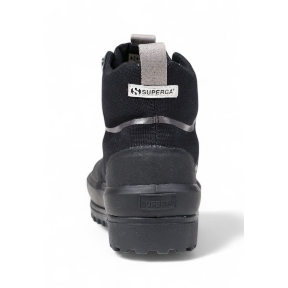 Schwarzer Stoff-Sneaker