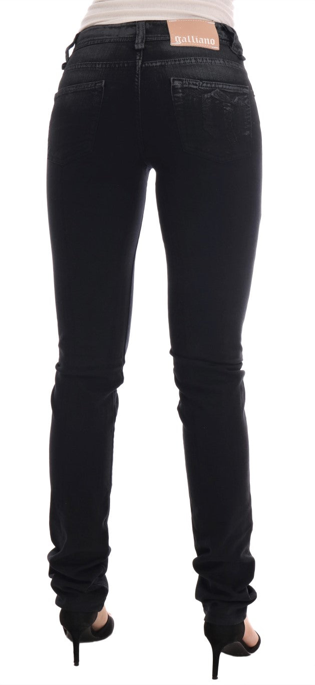 Grau verwaschene Regular-Fit-Jeans aus Baumwollstretch