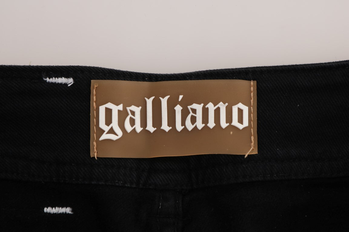 Grau verwaschene Regular-Fit-Jeans aus Baumwollstretch