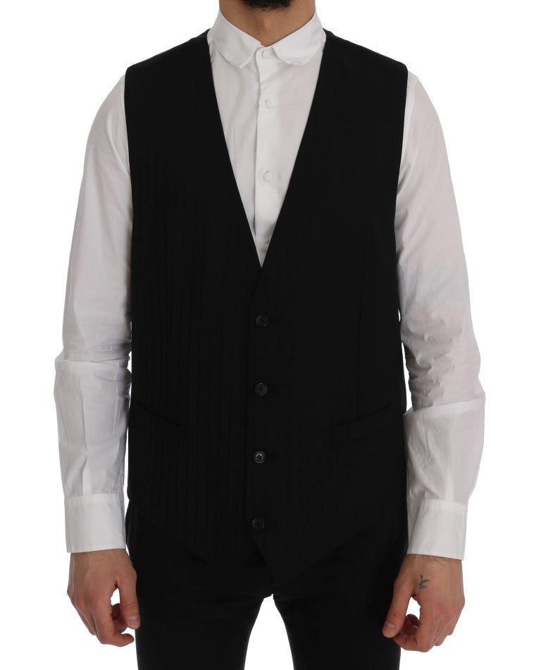 Schwarze STAFF Wollstretchweste