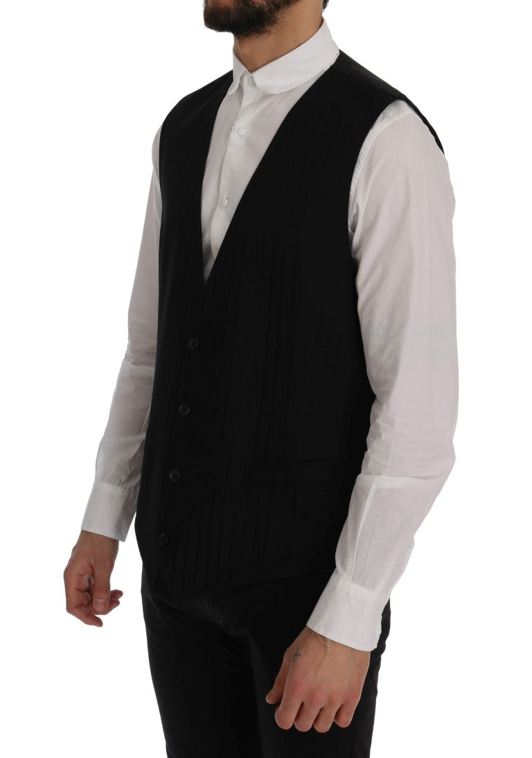 Schwarze STAFF Wollstretchweste