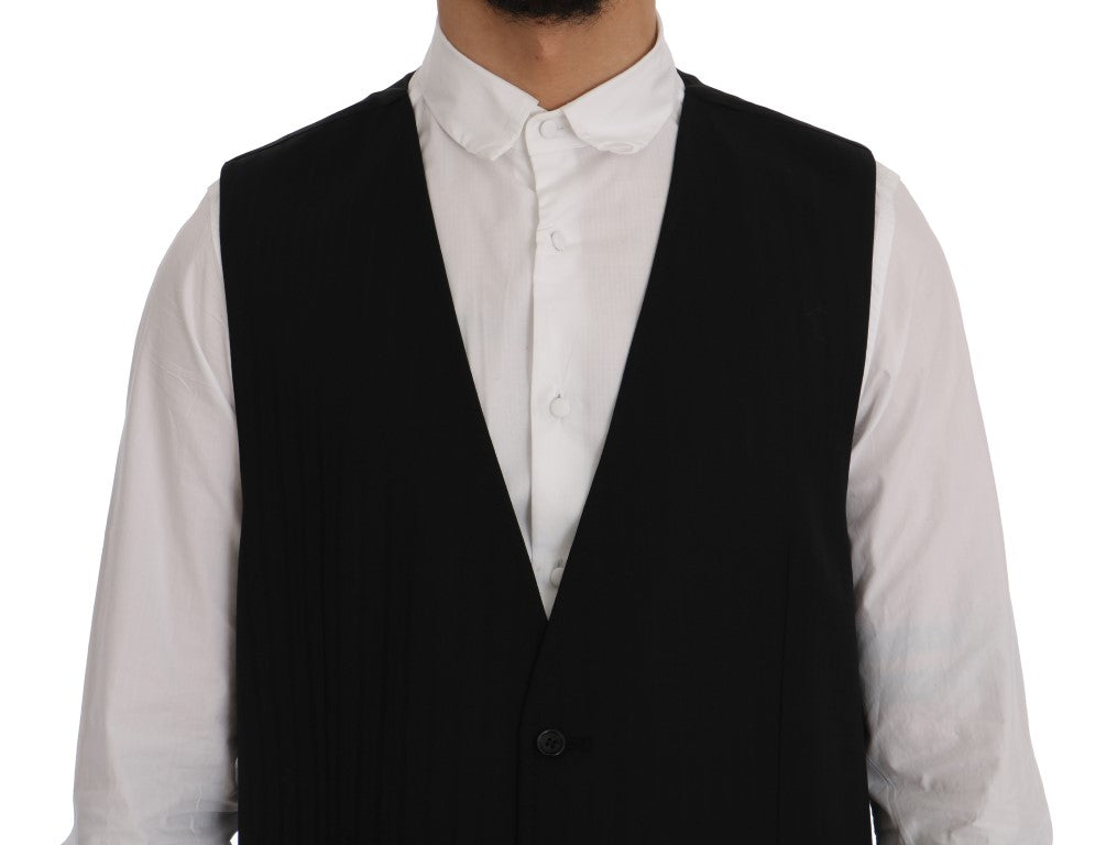 Schwarze STAFF Wollstretchweste