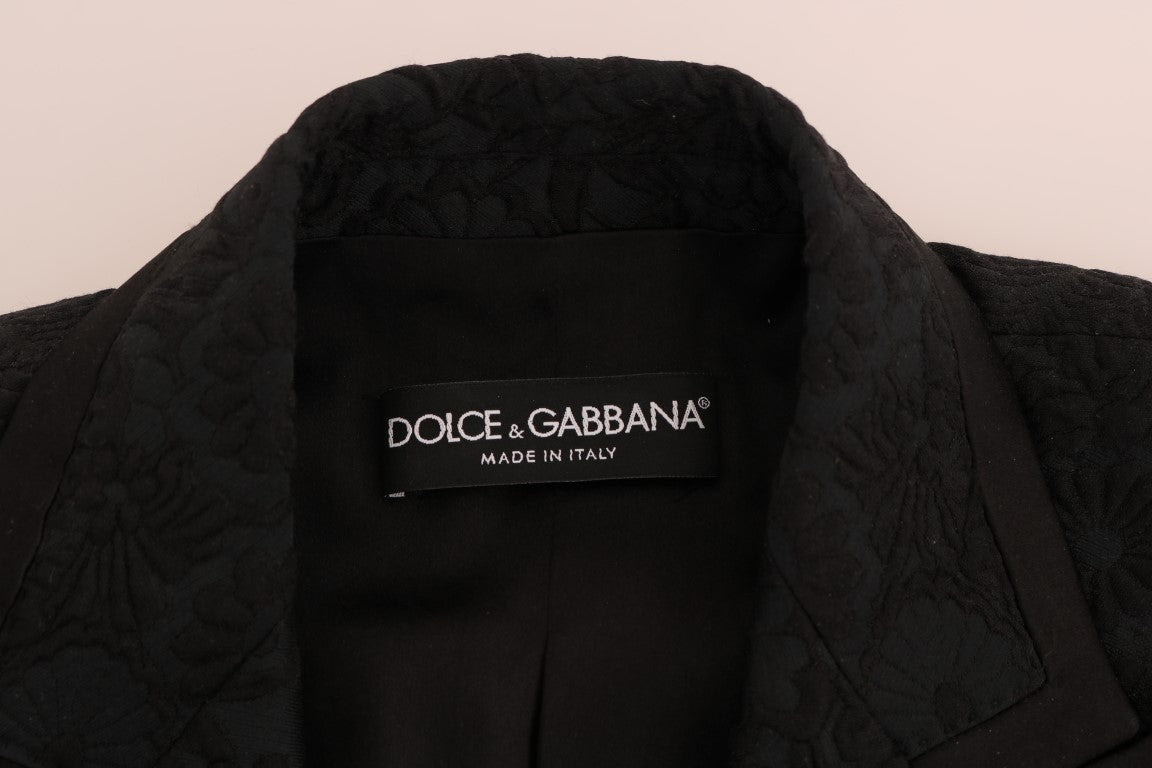 Schwarze Blazerjacke aus Brokat