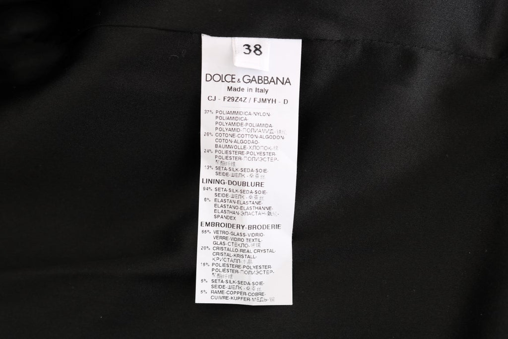 Schwarze Blazerjacke aus Brokat