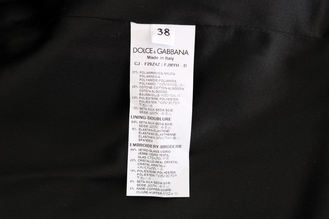 Schwarze Blazerjacke aus Brokat