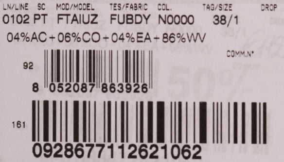 Schwarze Stretch-Hose aus Wolle mit Kristallen