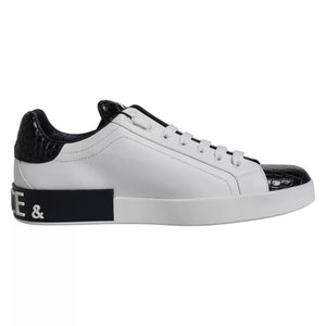 Weiße Portofino-Sneaker aus Leder mit Logo