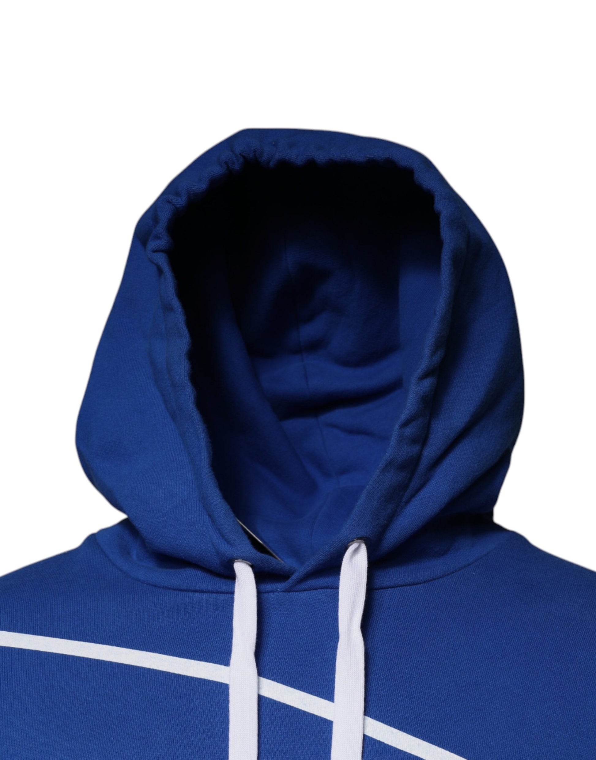Blauer Kapuzenpullover mit Logo-Print