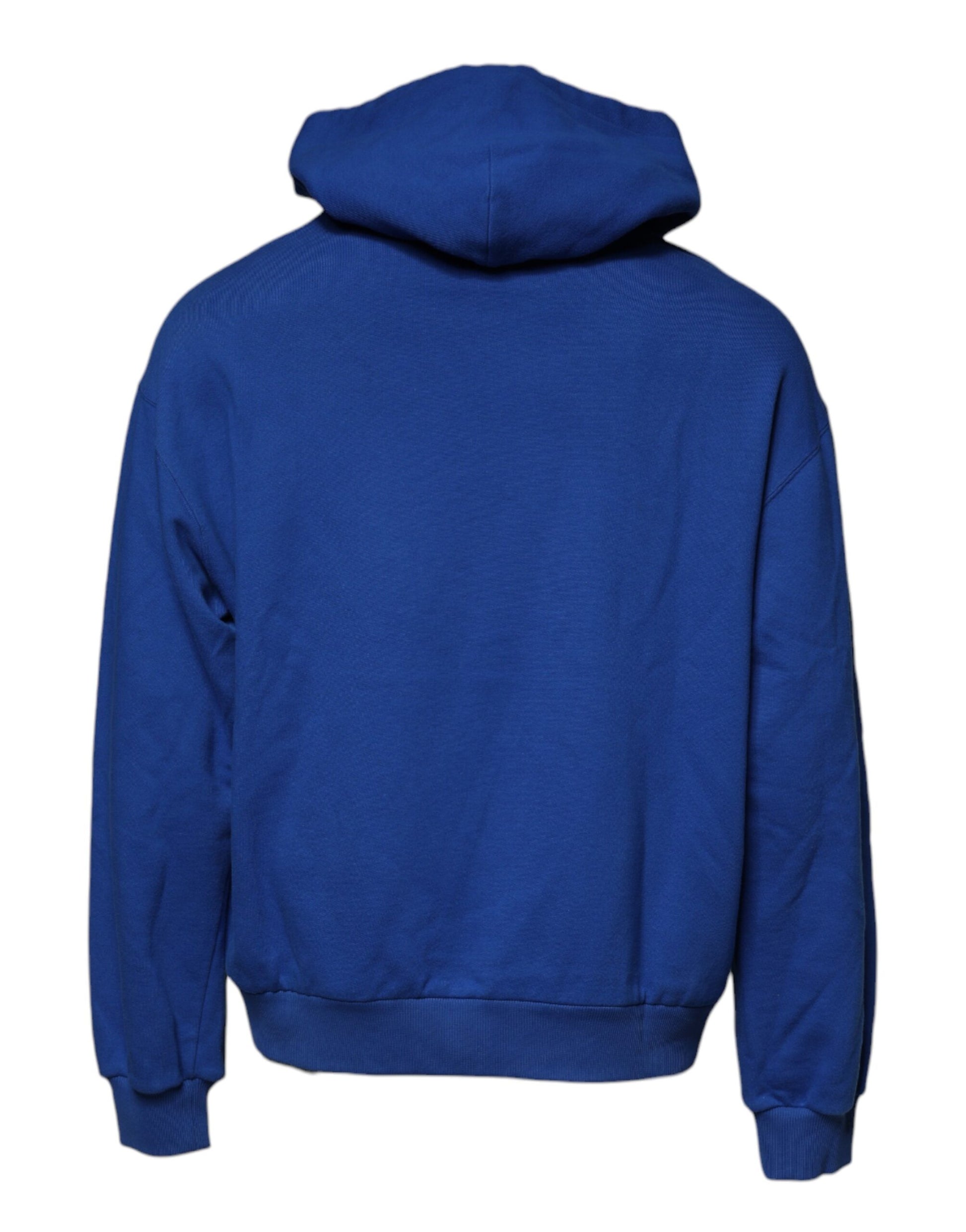 Blauer Kapuzenpullover mit Logo-Print