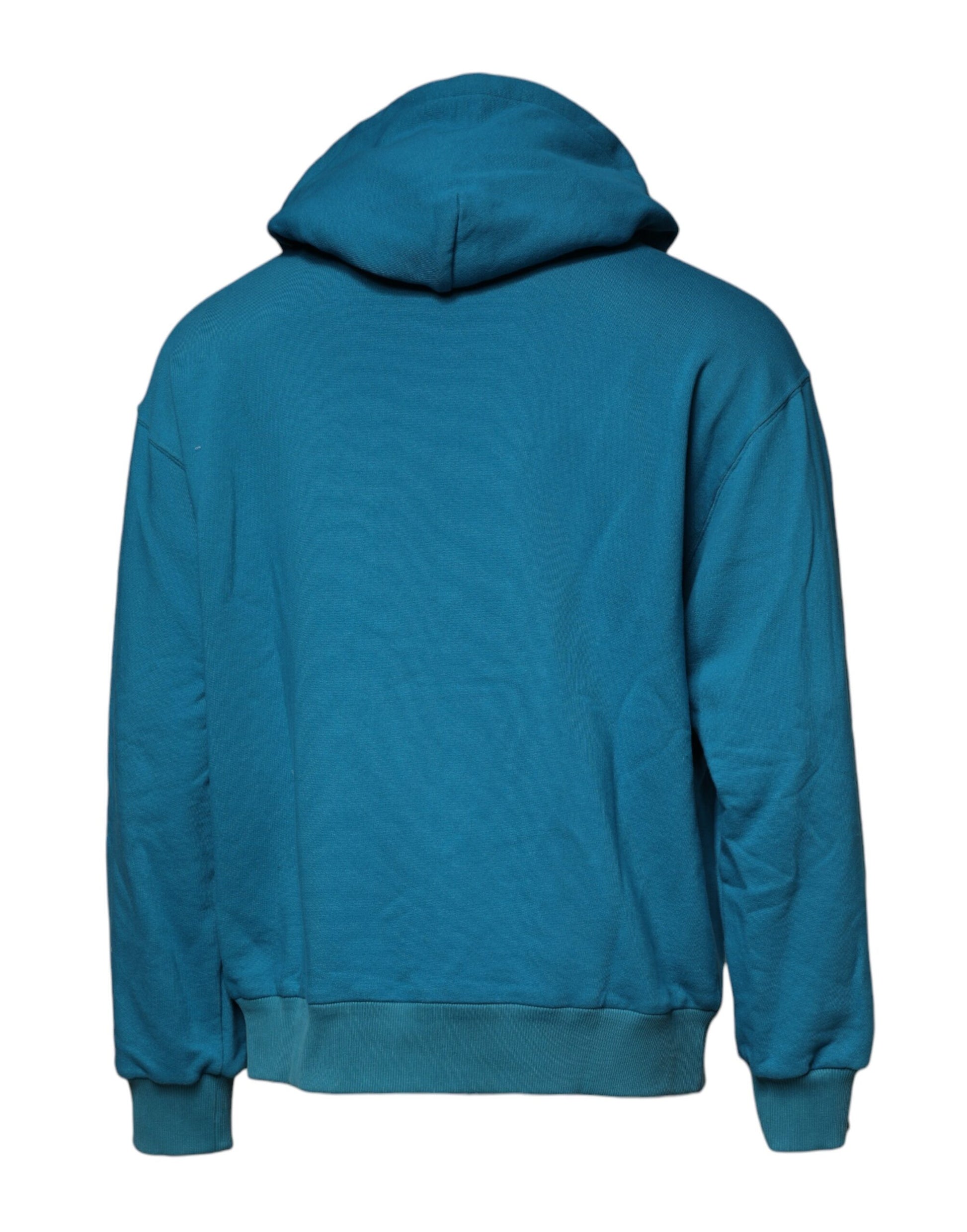 Blaues Logo-Sweatshirt aus Baumwolle mit Kapuze